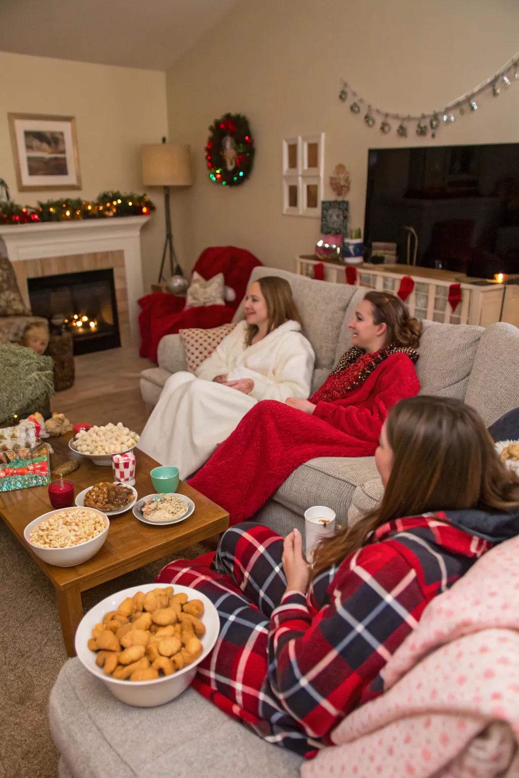 Unwind in comfort with a Yuletide Sleepwear Festivity.