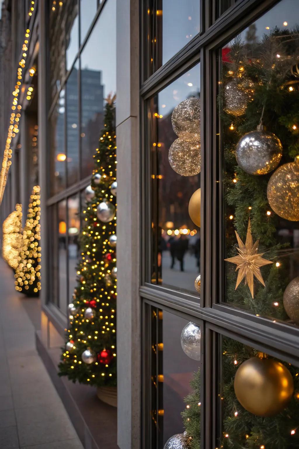 Reflectors craft an enchanting effect by bouncing lights and ornamentation.