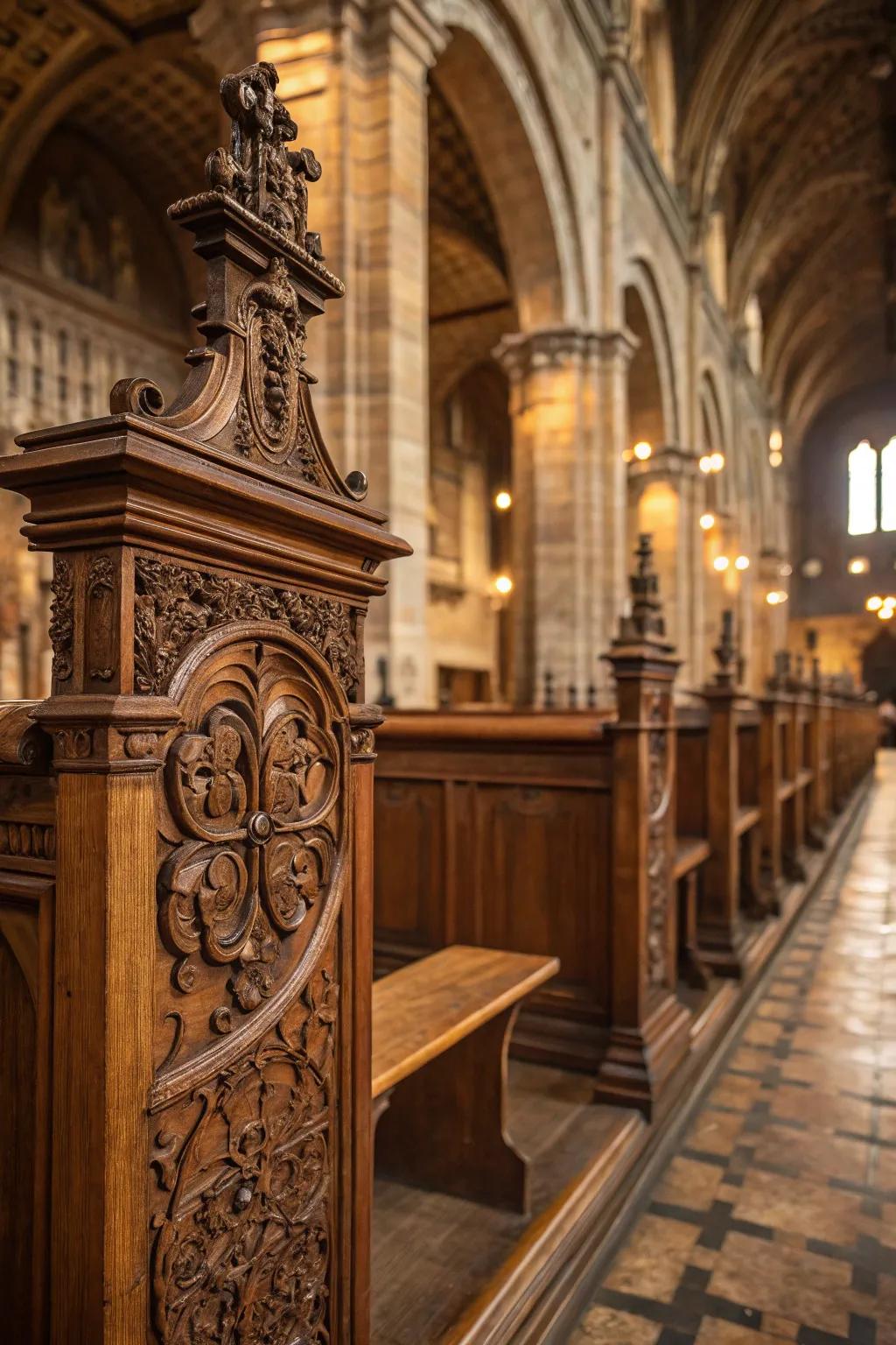 Authentic woodwork imparts warmth and veracity.