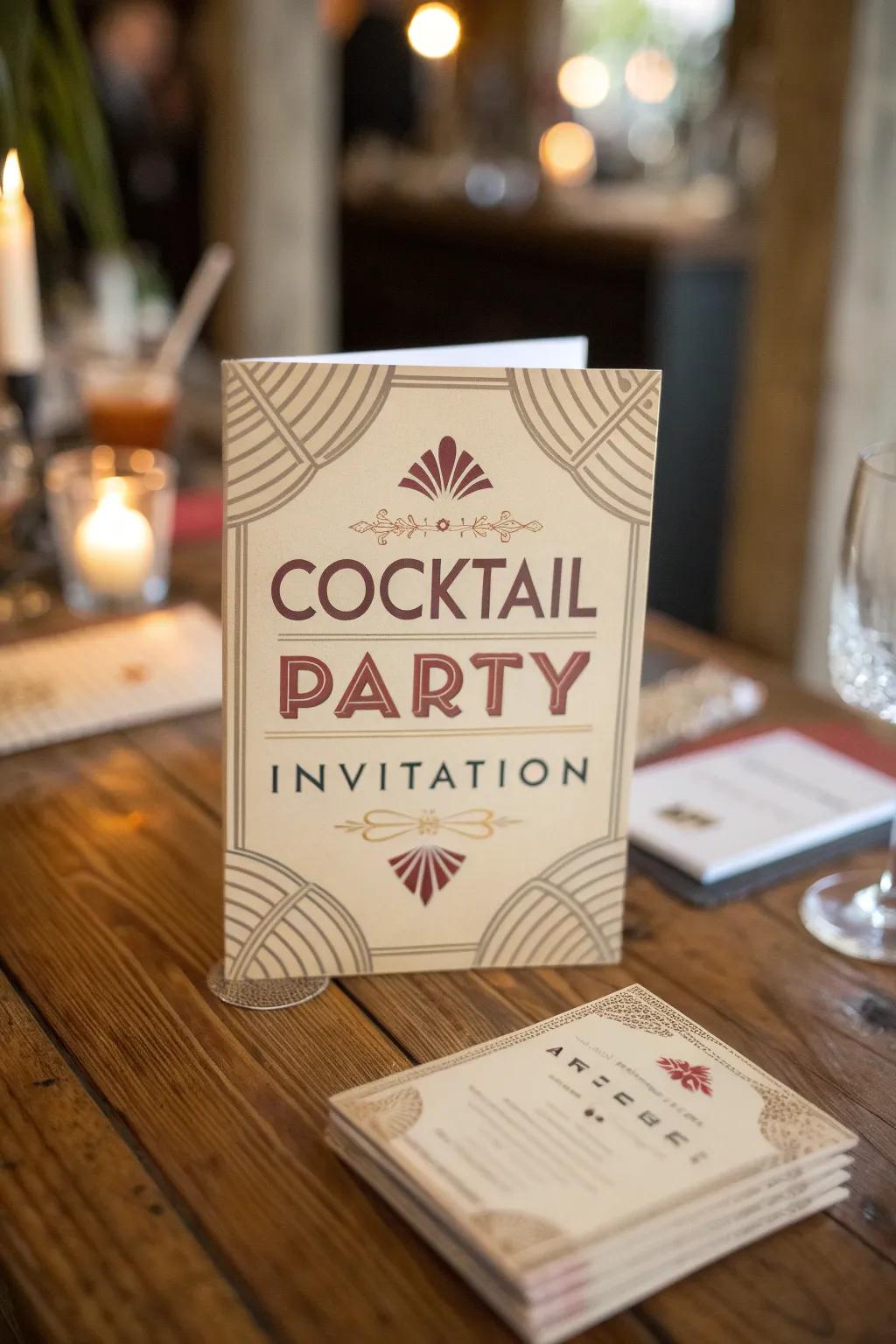 Take your guests on a journey back in time via invitations with a retro style.