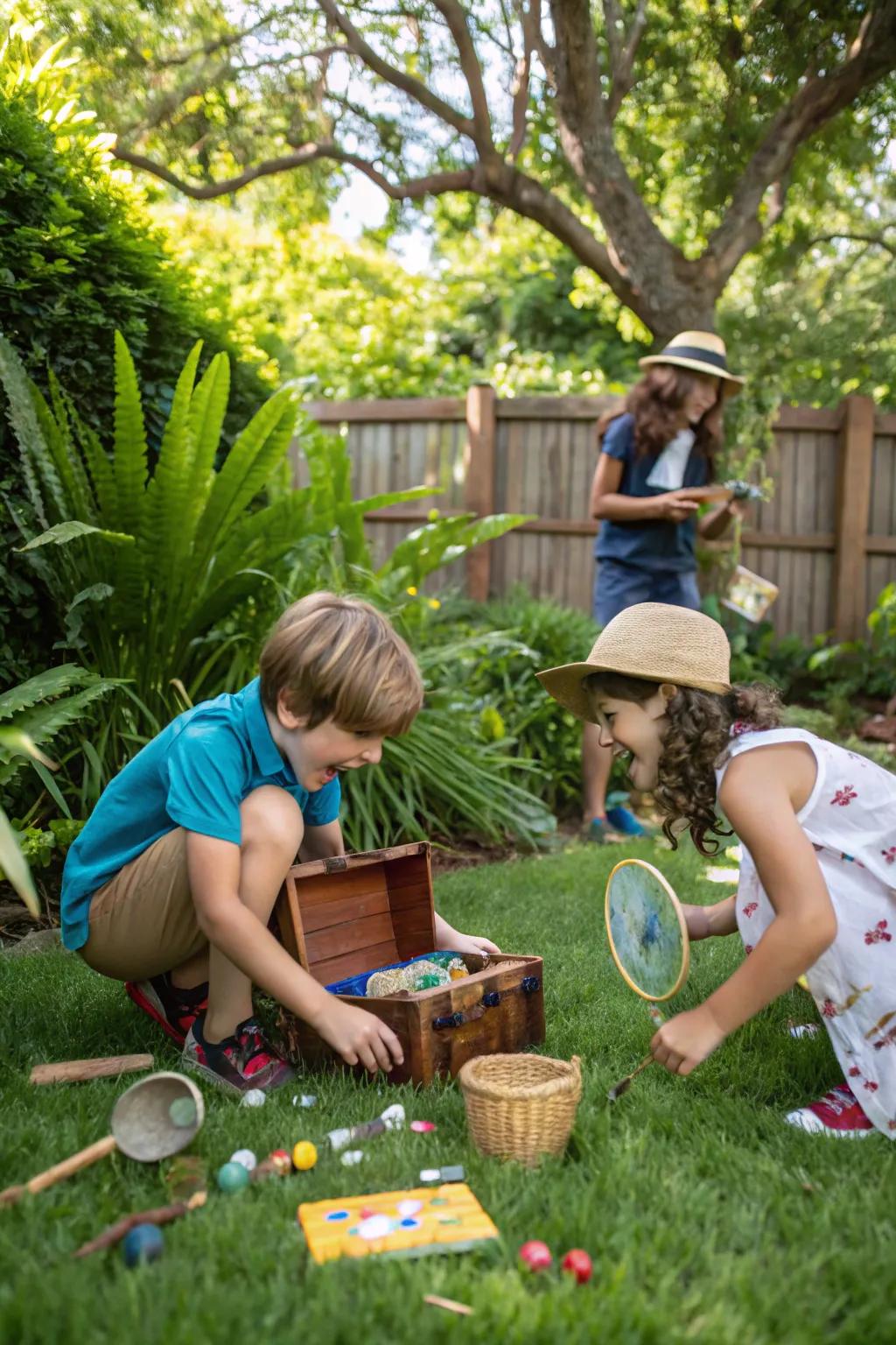 An adventurous treasure expedition integrating different themes.