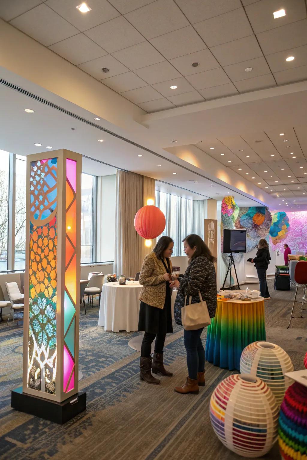 Art demonstrations intrigue and engage attendees.