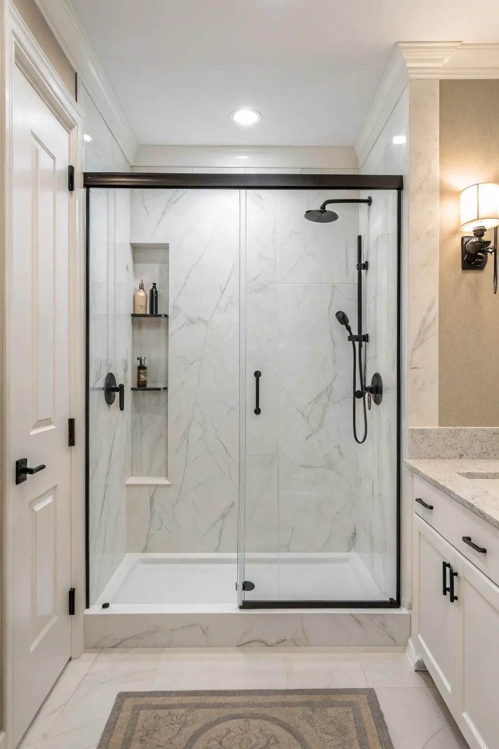 Minimalist hardware allows refined composite to radiate.