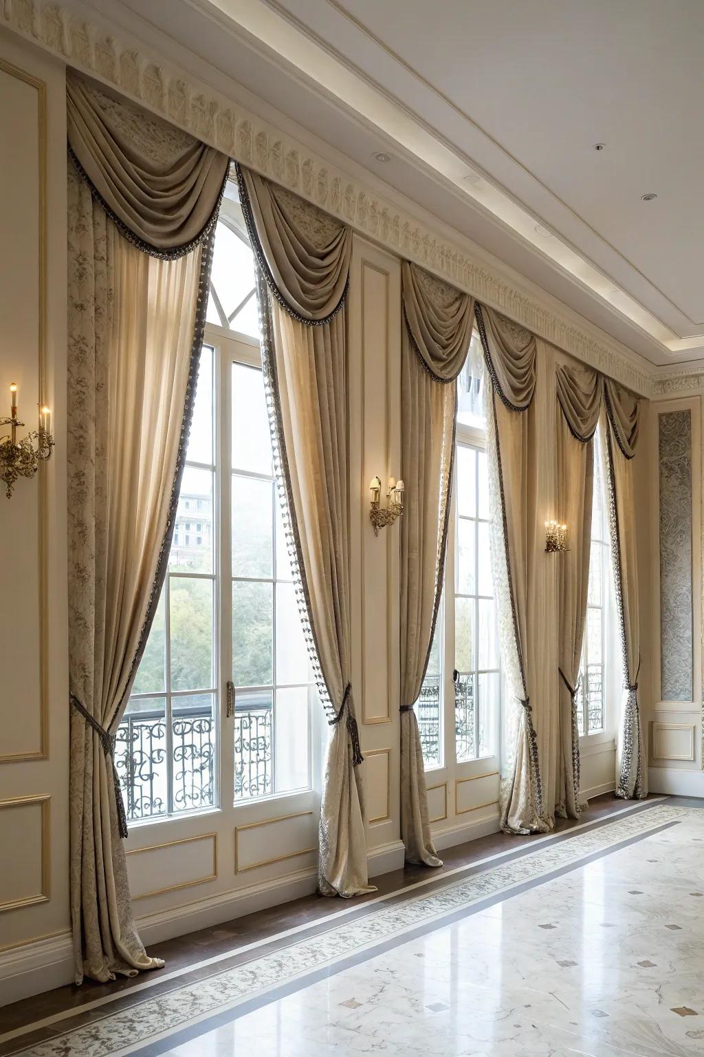 Drapery restraints enhance both the elegance and functionality of your draperies.