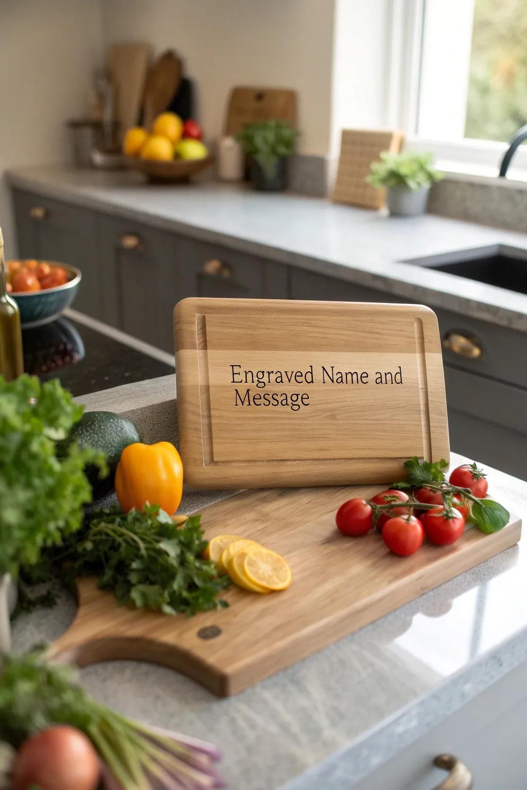 A bespoke slicing board is both functional and meaningful.