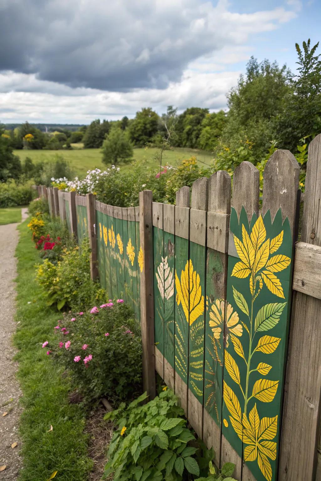 Stencil art delivers a swift and efficacious approach to embellishing your fence.