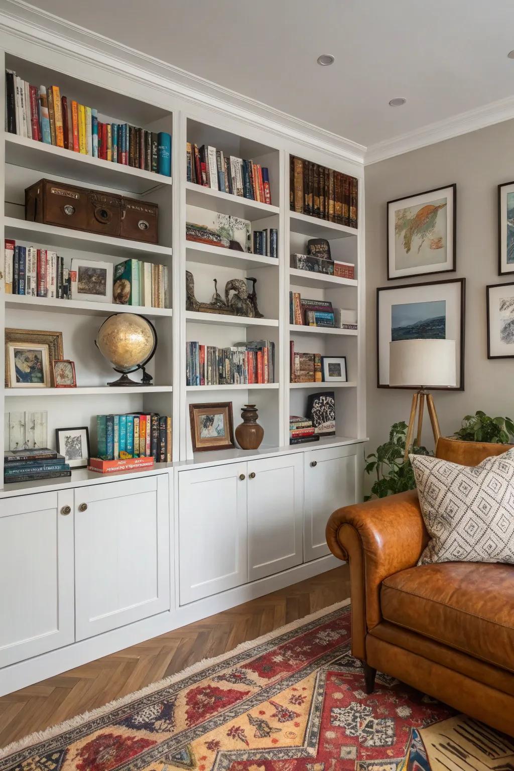 Personal items add character to your decor.