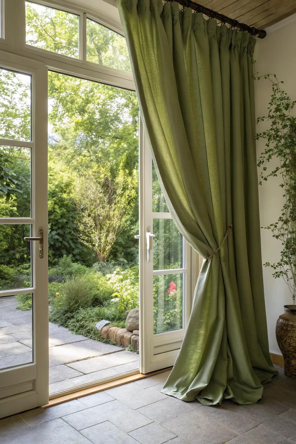 Earthy-toned coverings enhance natural warmth and harmony.