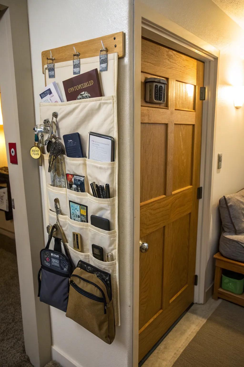 Over-the-door options add extra storage without taking up area.