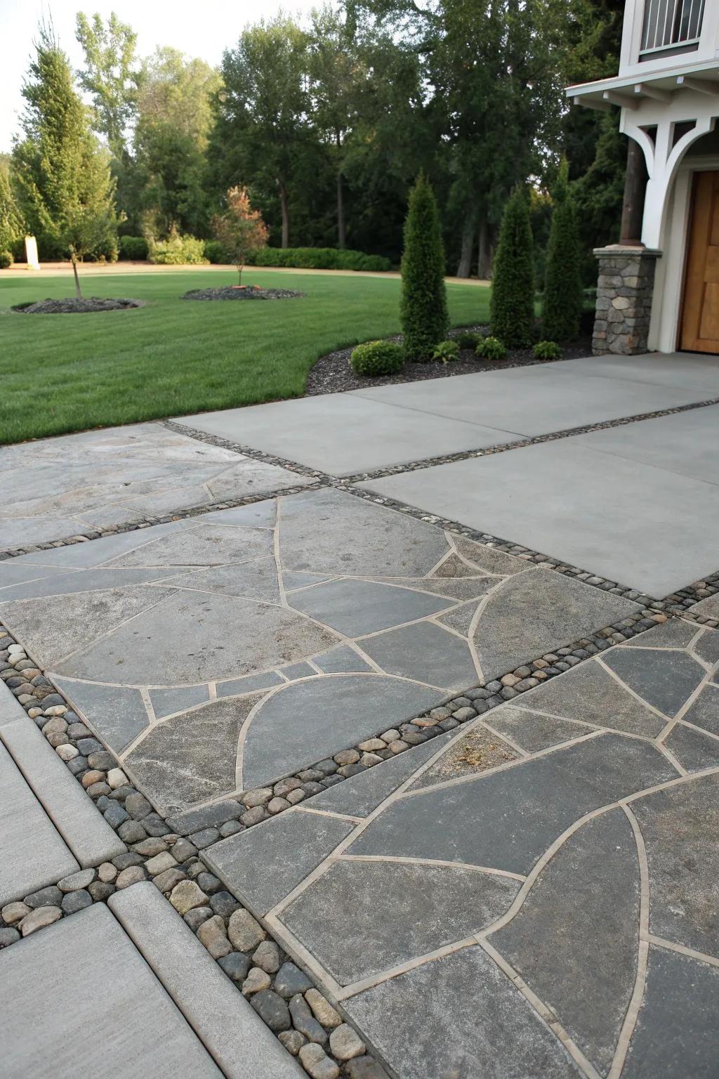 Stone inlays can instill natural splendor and character into your path.