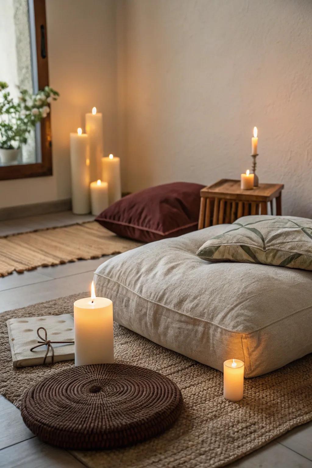 Contemplative corner for repose and introspection.