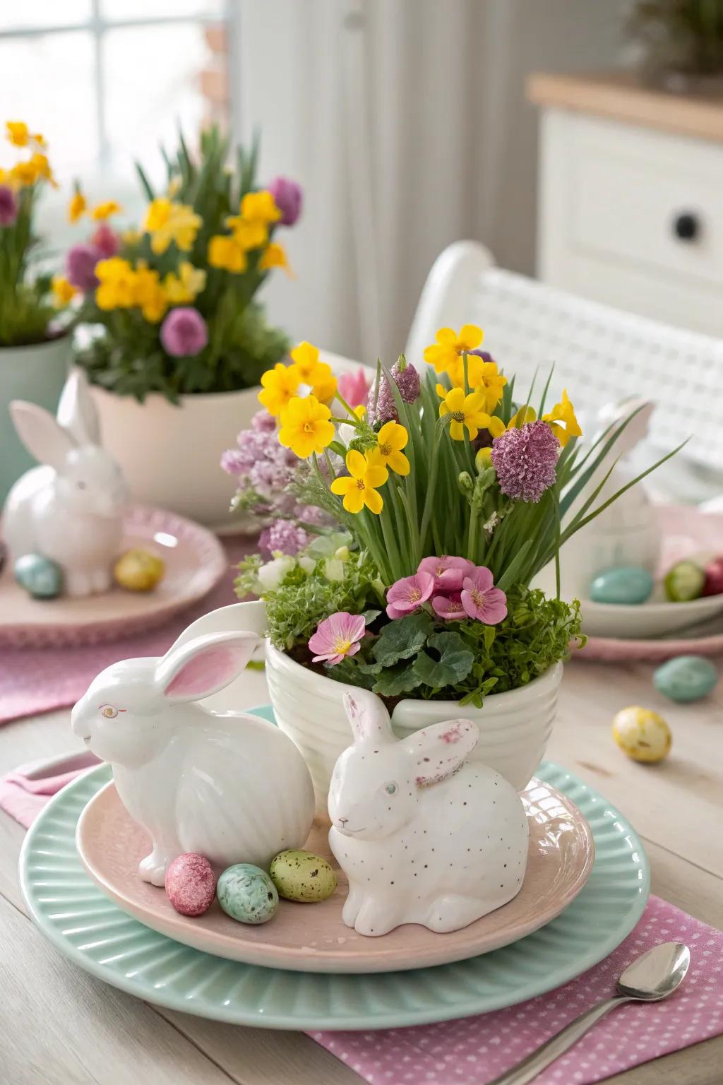 Rabbit vessels provide a lighthearted and permanent impression onto your Easter table.