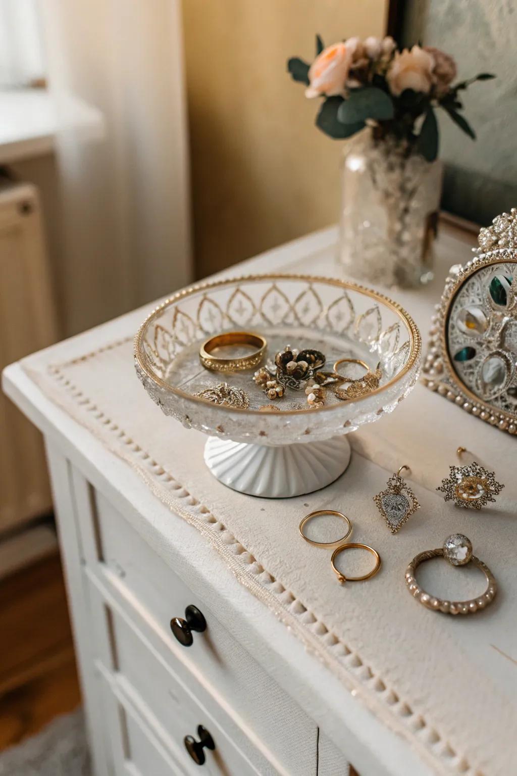 A charming way to store and display your favorite pieces.