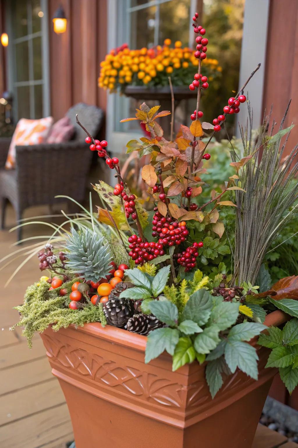 Simulated elements offer a low-maintenance yet authentic impression to your planters.