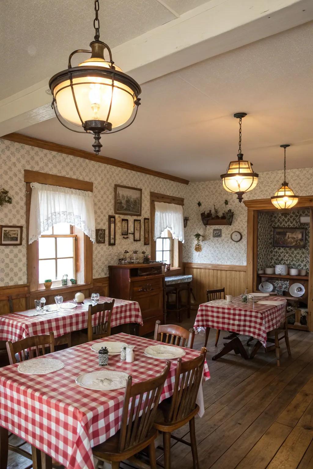 Dairy crystal fixtures offer ageless elegance.