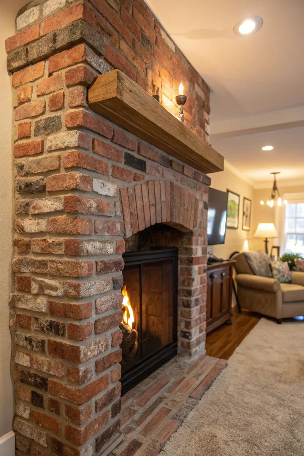 Exposed brick delivers a touch of texture and structural intrigue.