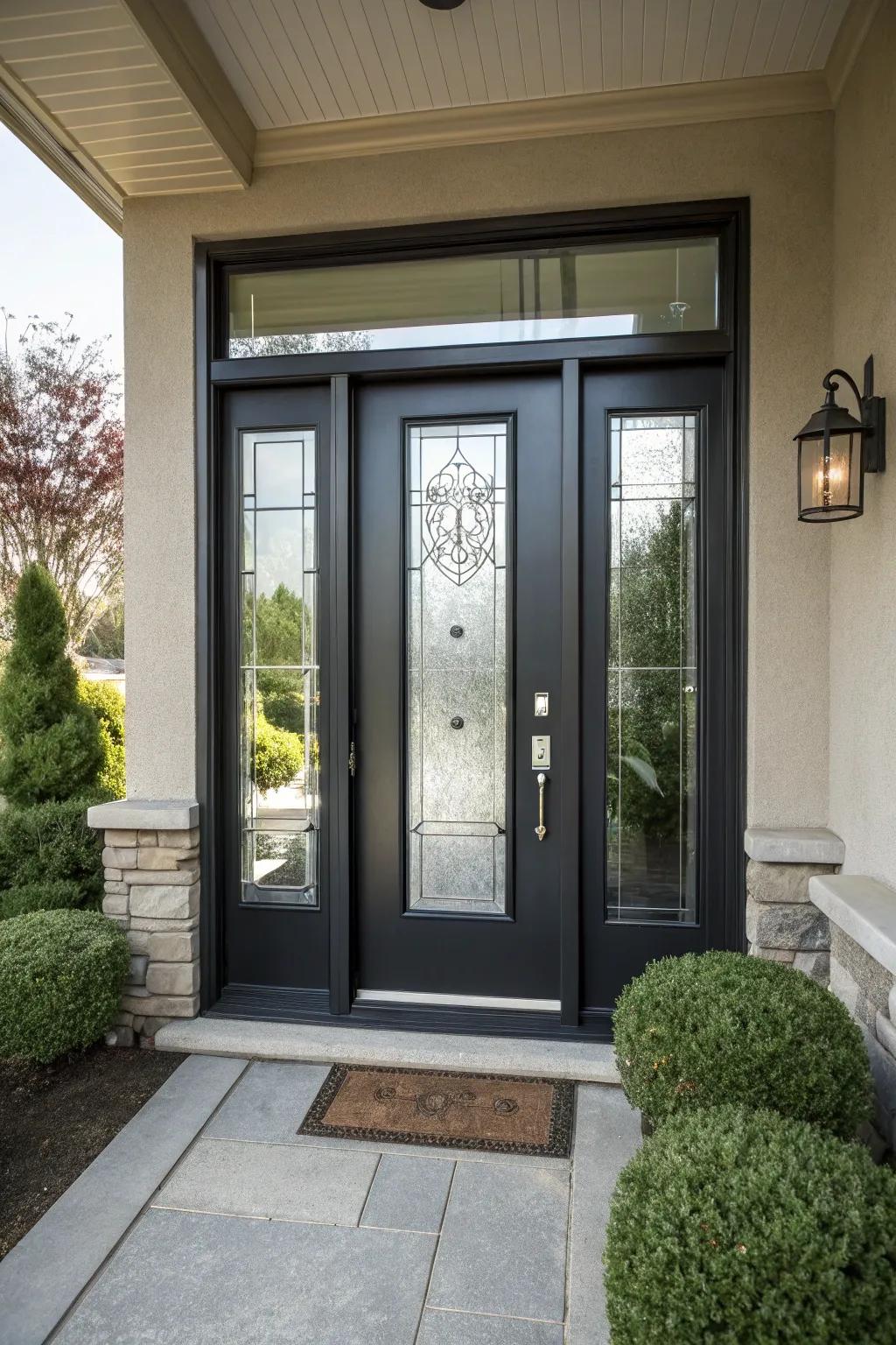 A balanced mix of modern and classic for a timeless entry.