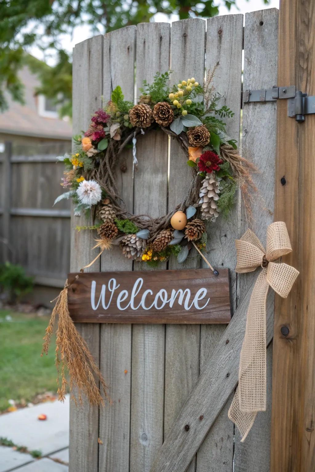 A country-house salutation ornament delivering a warm and country-style allure.