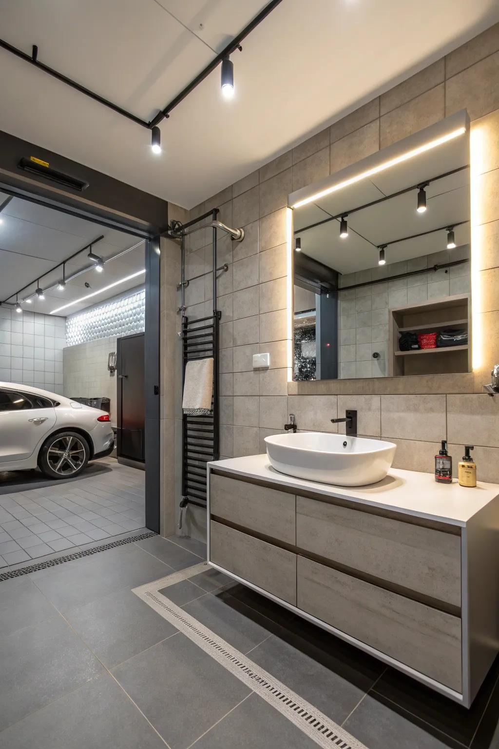 A luxurious bathroom conversion offers a touch of elegance.