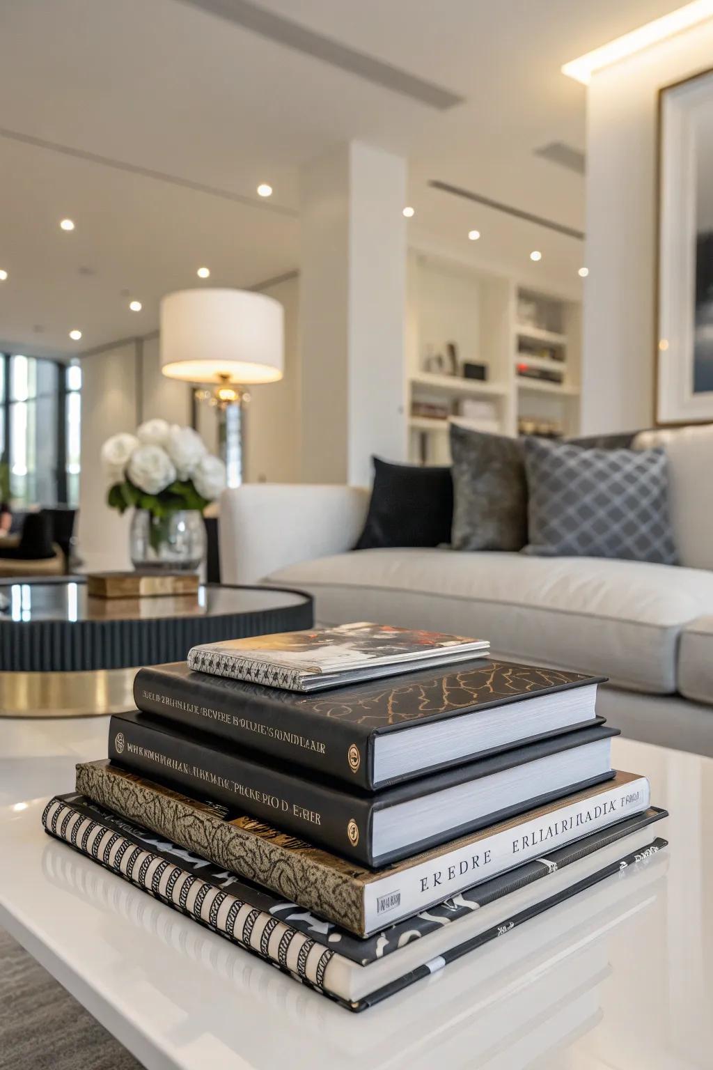 Insert refinement to dwelling exhibiting elegant constructed volumes.