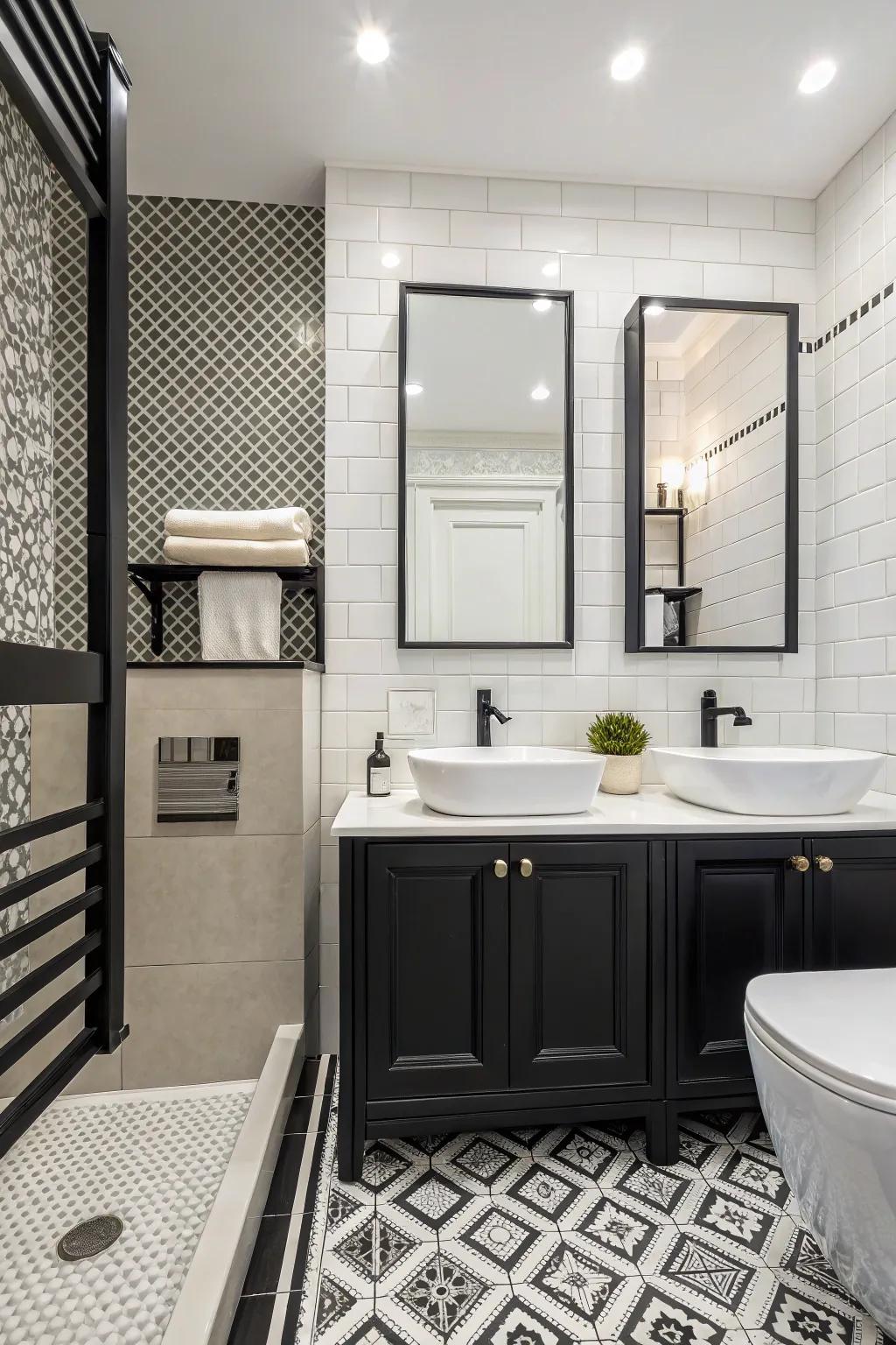 A monochrome palette offers a sensational nevertheless cohesive aesthetic.