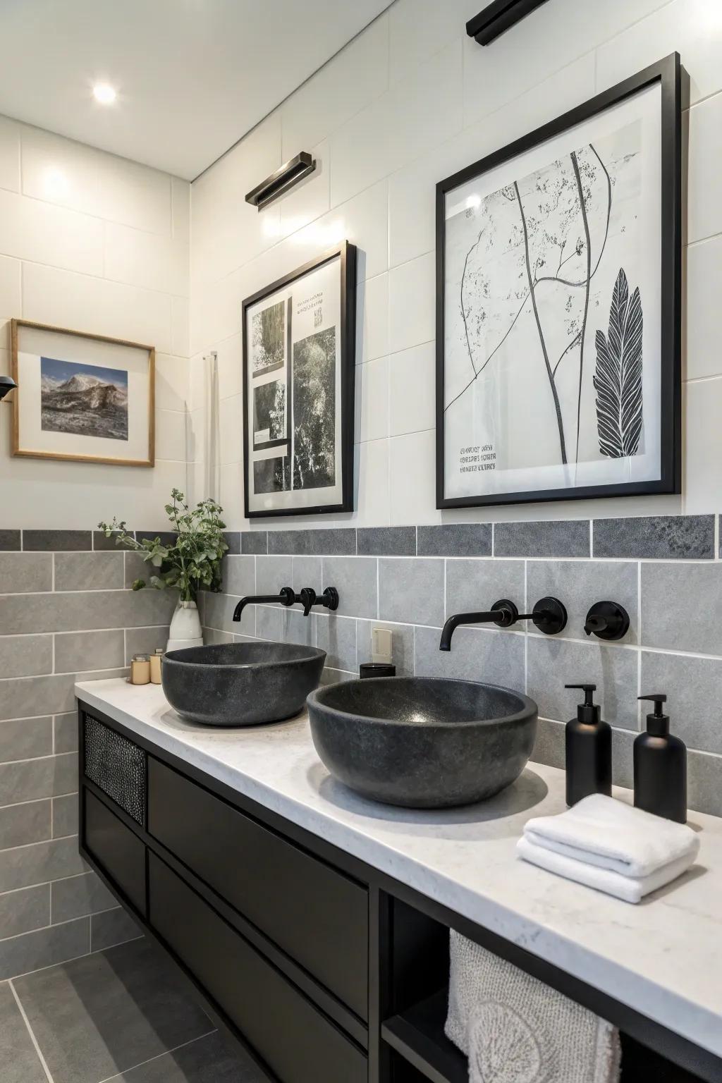 Ebony accents contribute dimension and sophistication.