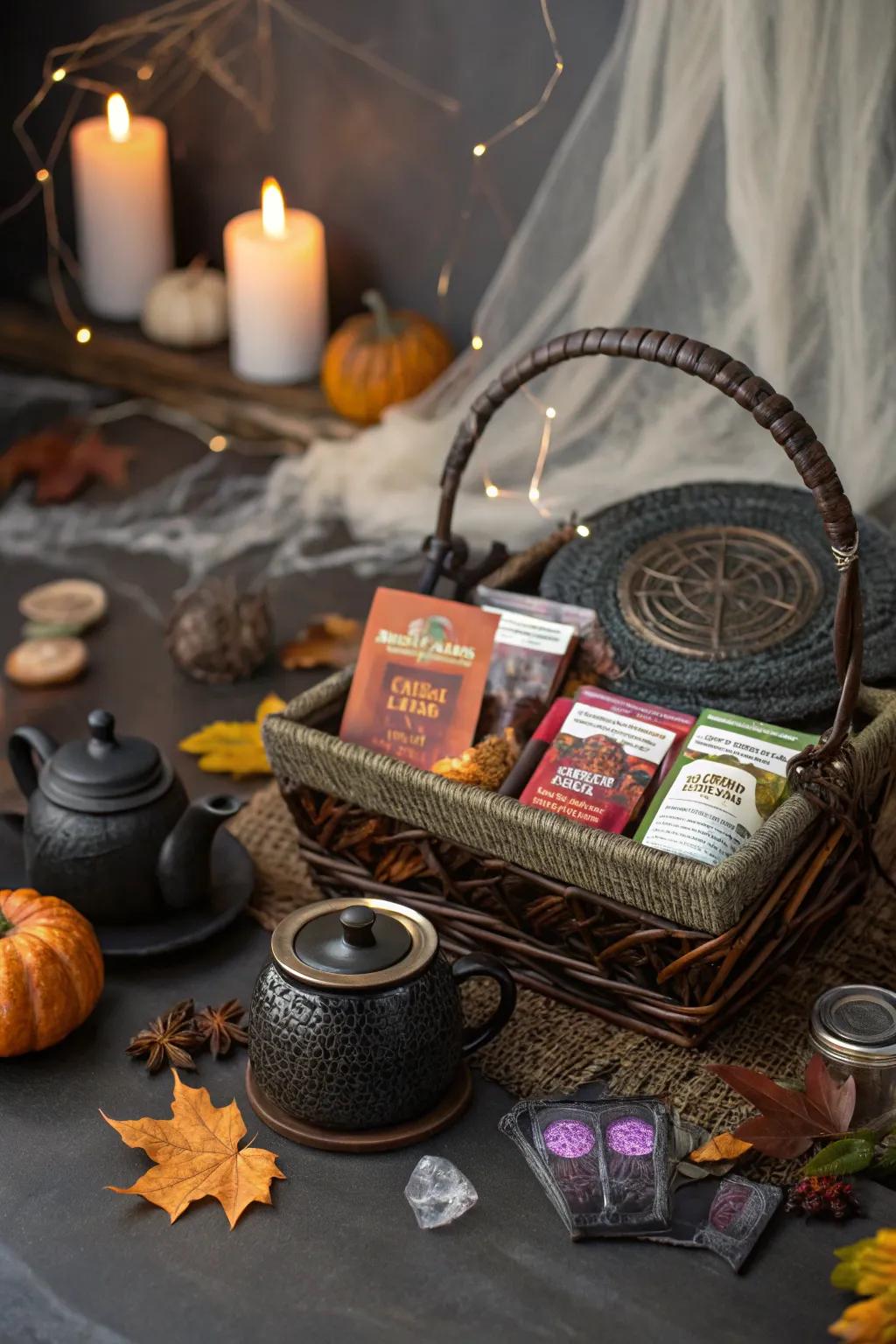 An enchanting tea journey ideal for Halloween relaxation.
