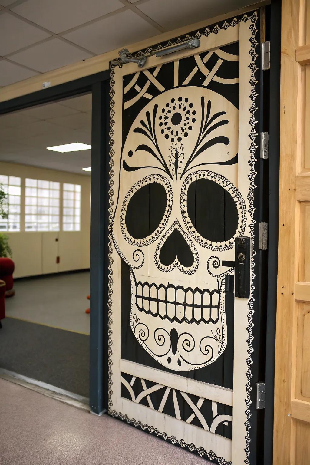 Realize a cherished character through a skeleton visage entrance.