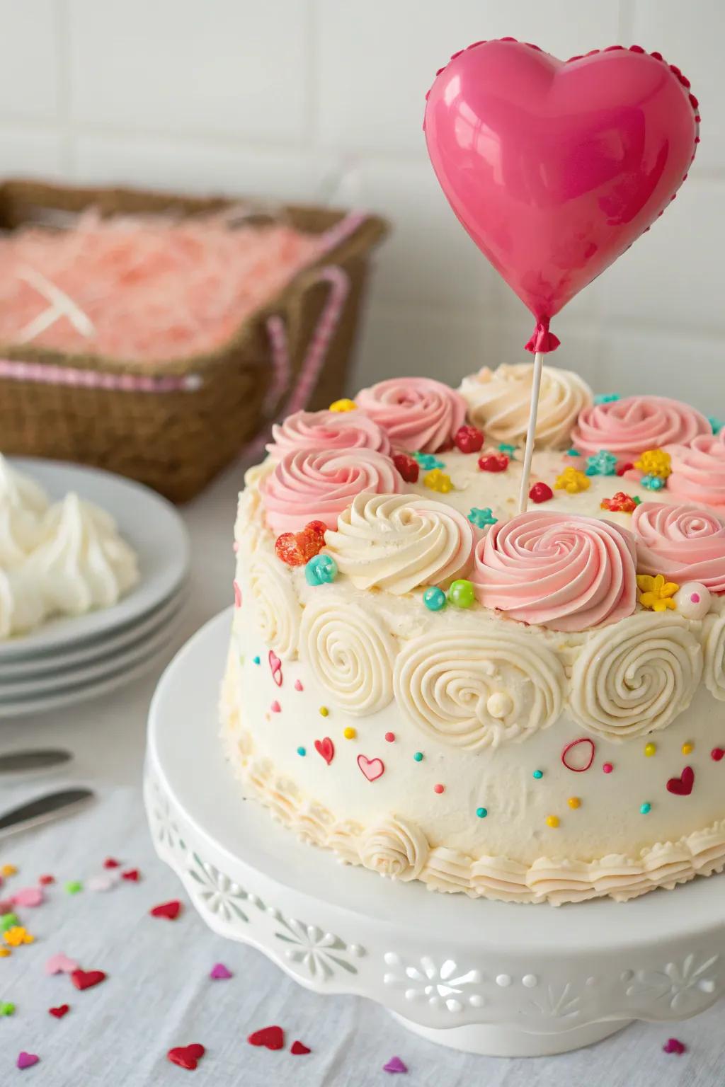 A show-stopping heart inflatable confection zenith.