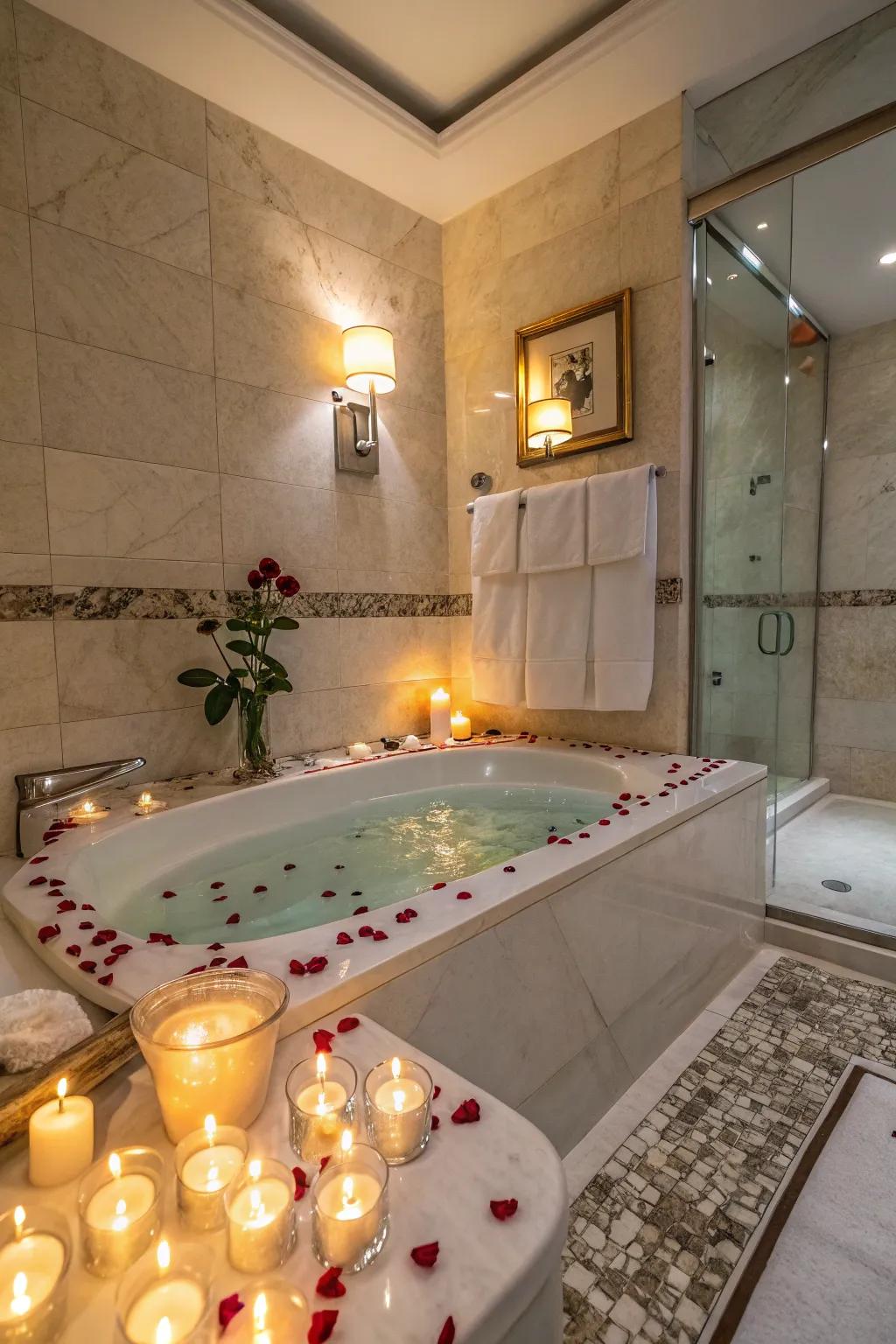 Reimagine the lavatory into a tranquil oasis via buoyant wax lights.