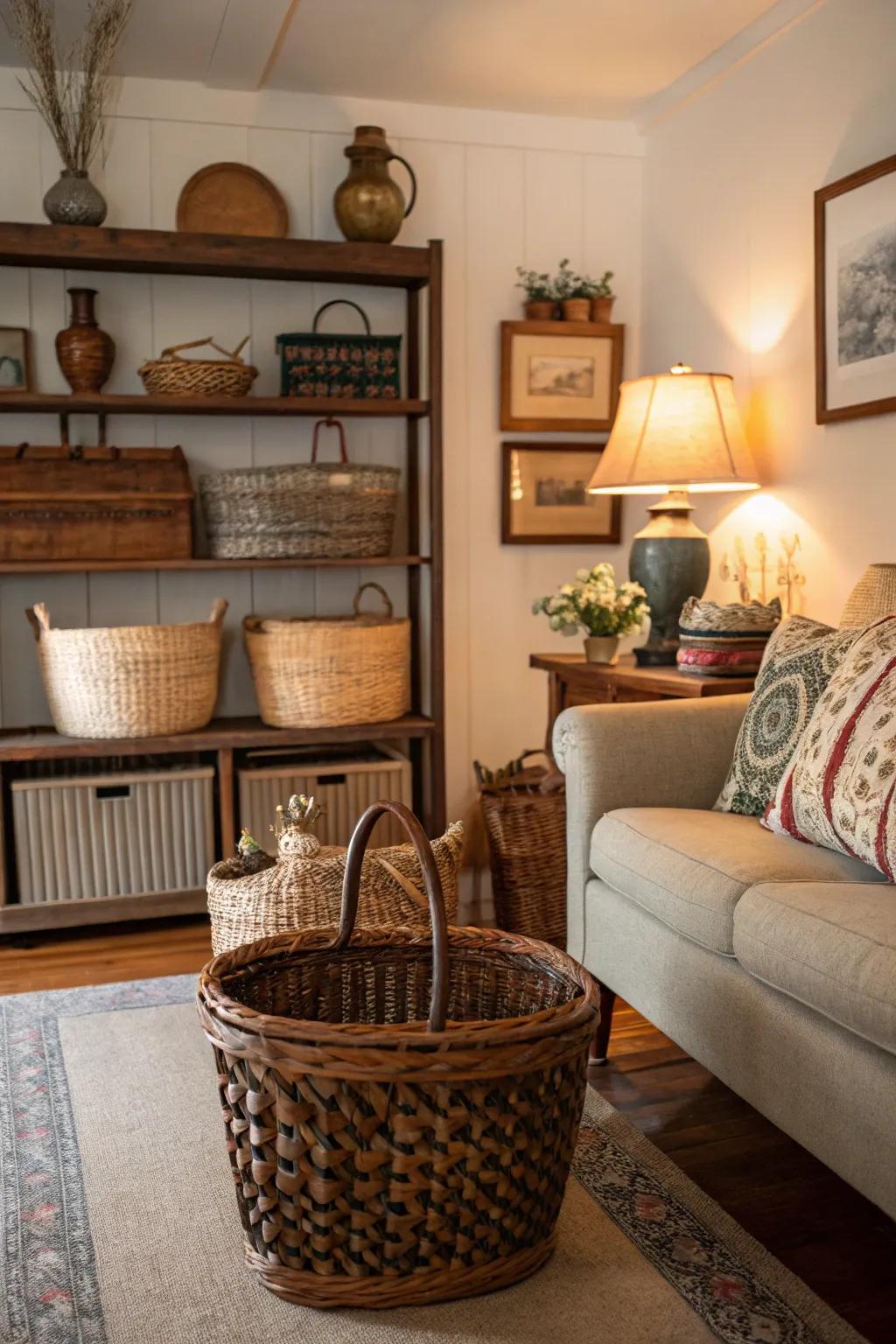 Archaic baskets narrate narratives and infuse distinctiveness.