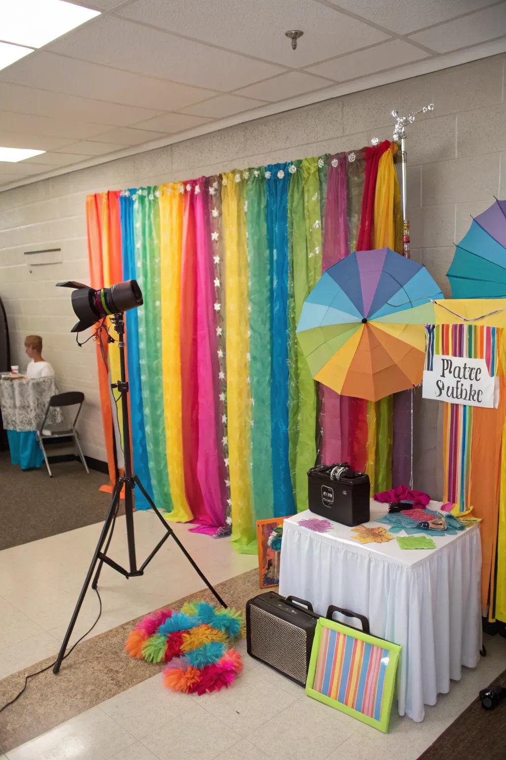 Conjure memorable moments with a ribbon photo booth.