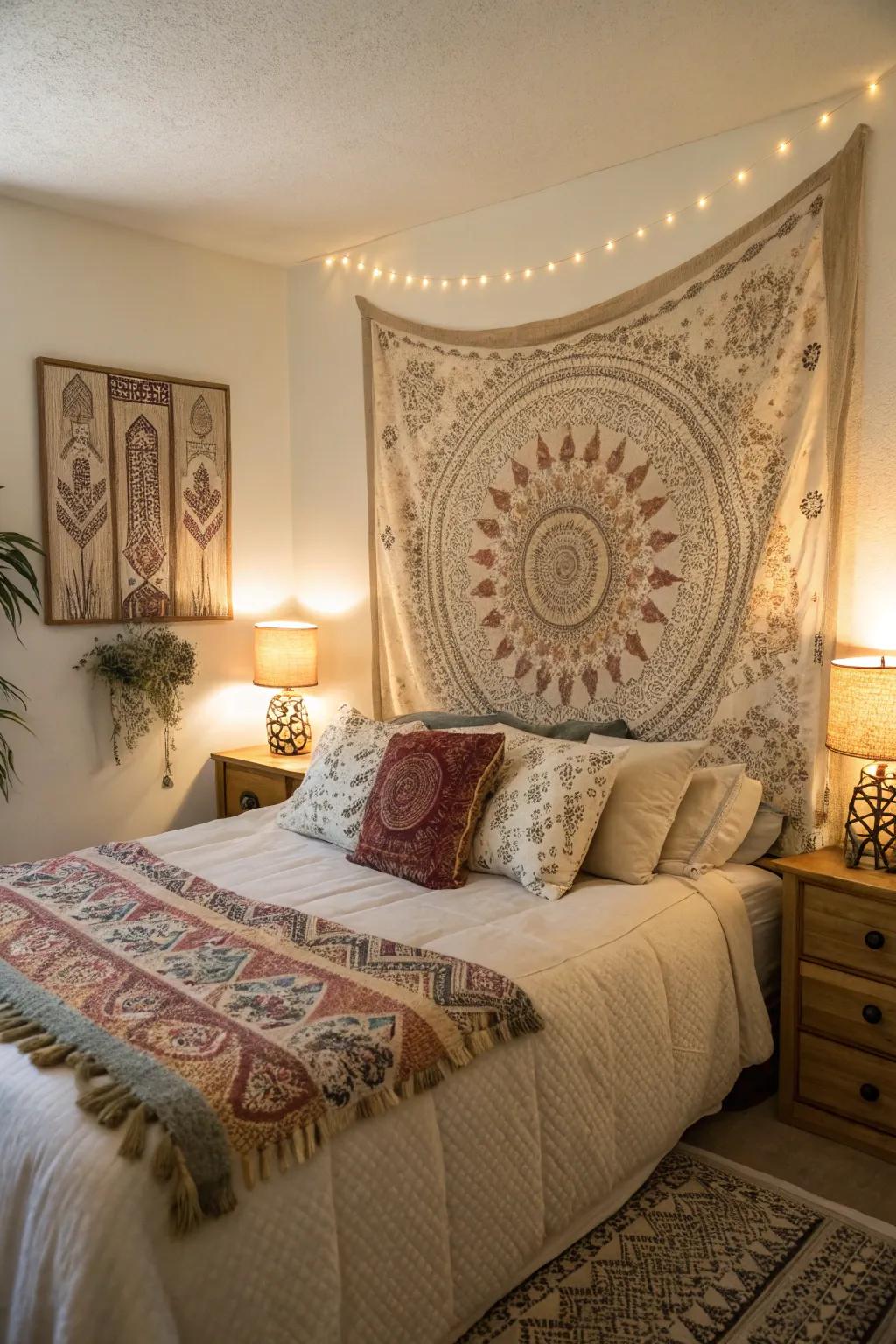 Layering textiles introduces richness and warmth to any room.