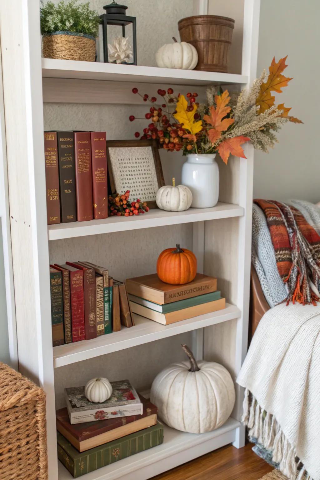 Seasonal rotation sustains a refreshed ambiance on your shelves