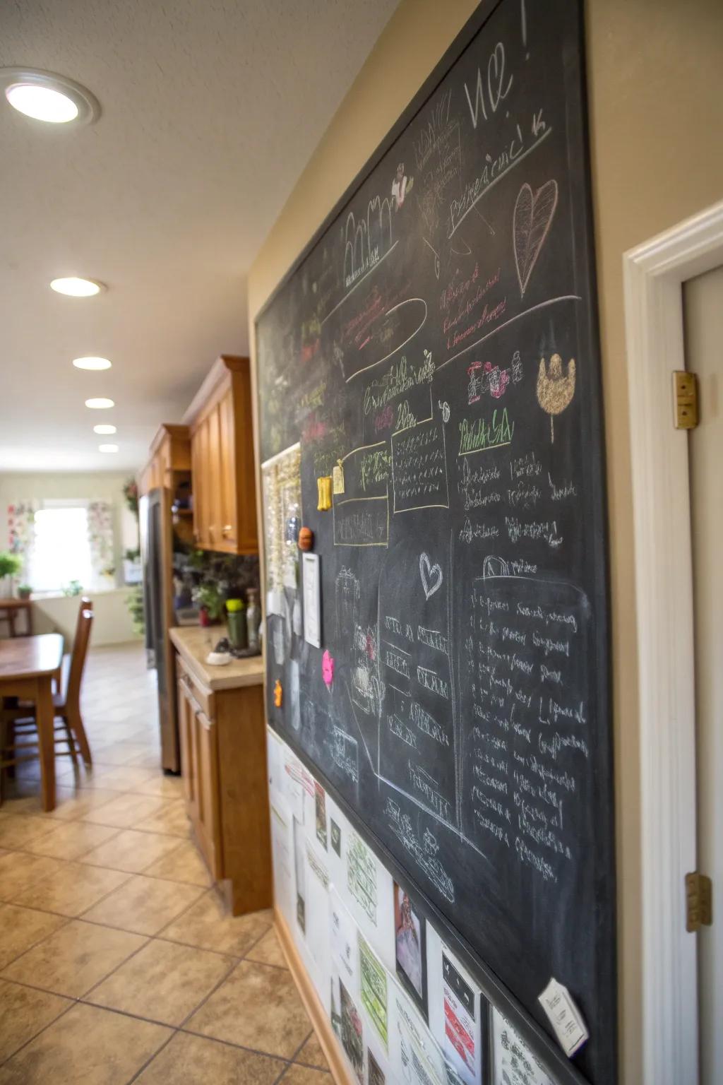 Chalkboards are both playful and functional.