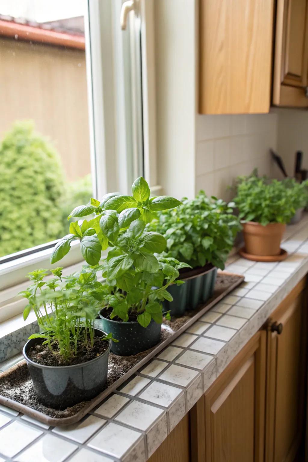 Savor the pleasure of fresh flavors with an indoor spice garden.