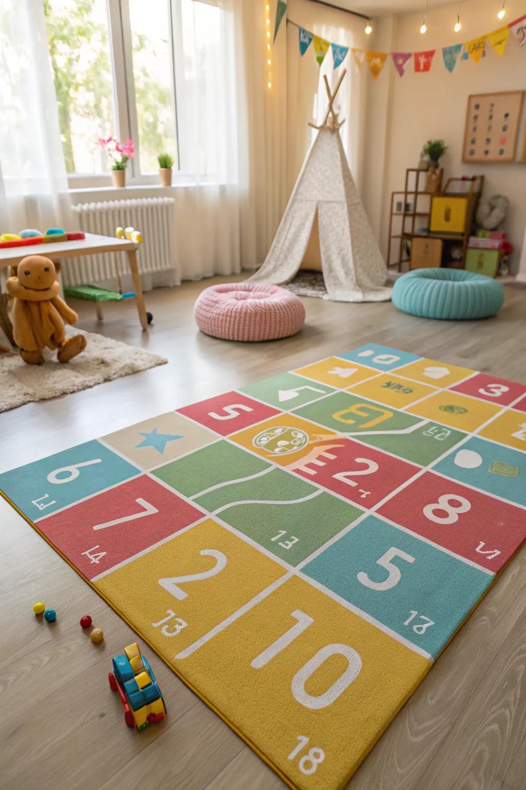 Interactive ground amusements contribute a playful component to any area.
