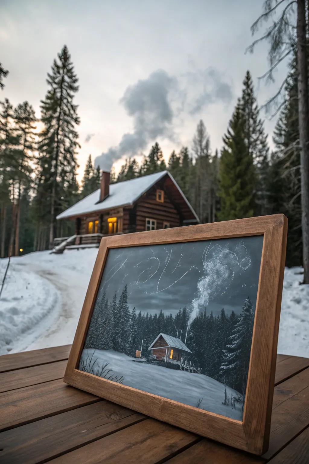 Invoke the charm of a winter cabin.