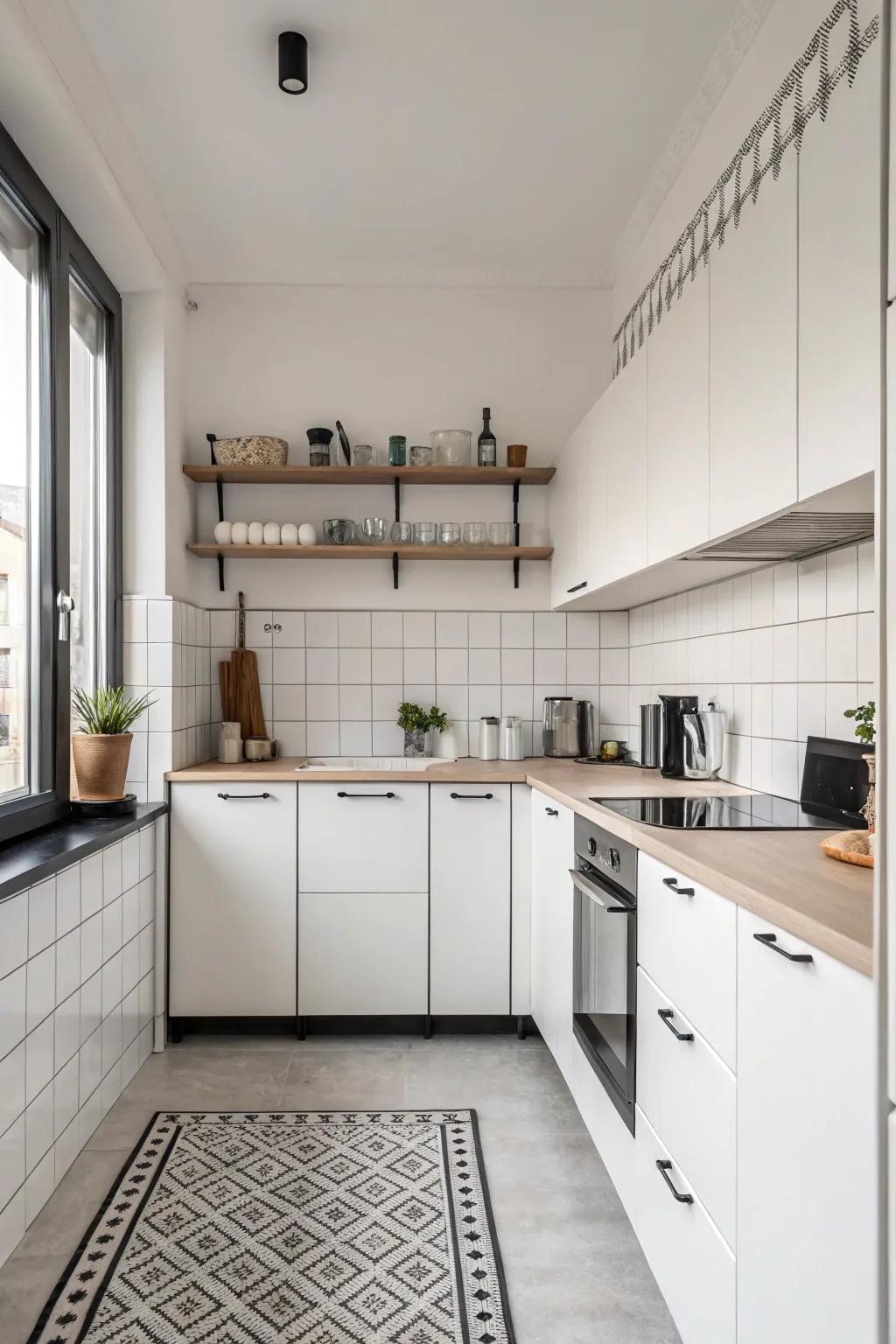 Simple monochrome borders provide a minimalist and serene aesthetic.