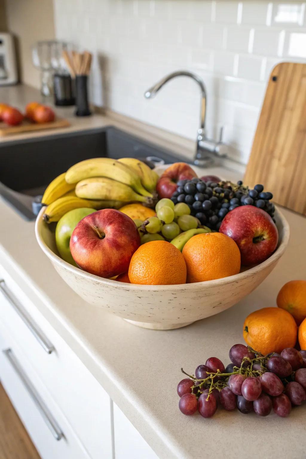 Fresh fruits adding vitality and color.