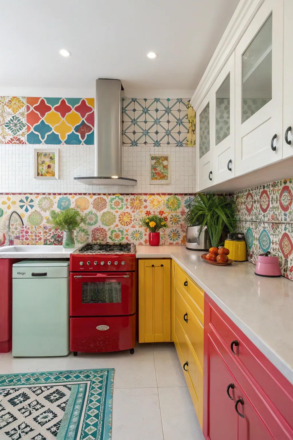 Your kitchen gains charm and energy from a splash of color.