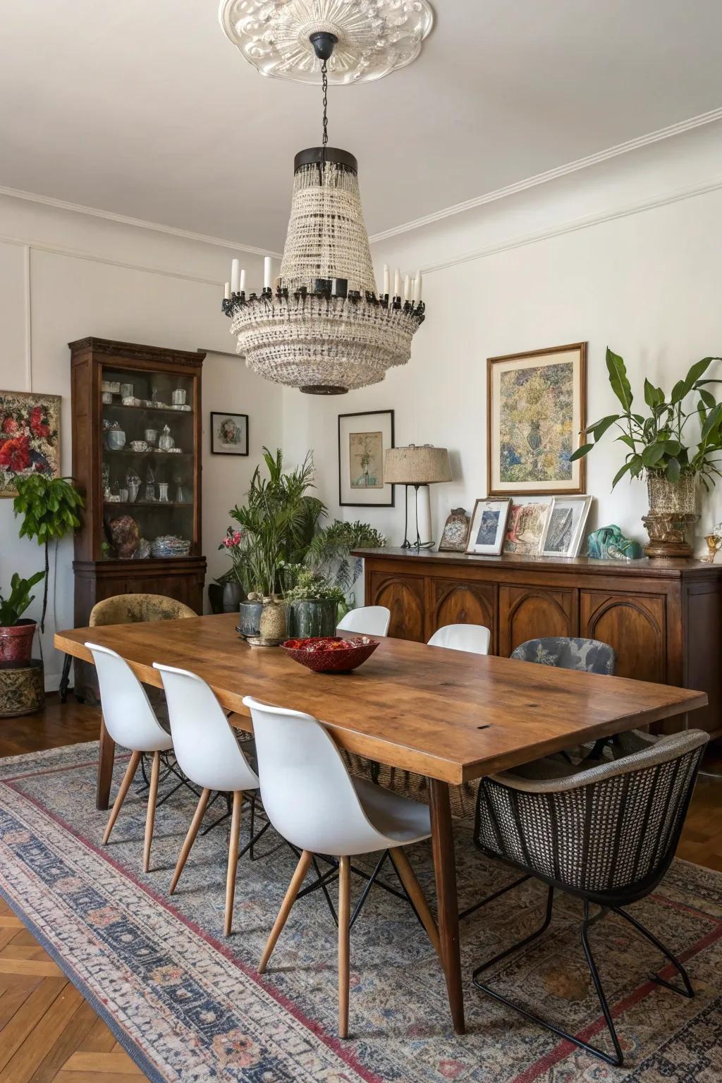 A mix of furnishing aesthetics that enhances personality and charm.