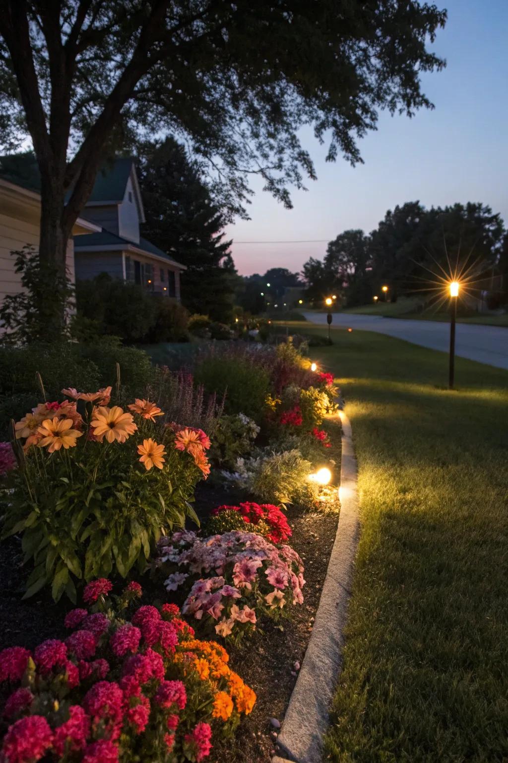 Solar lighting enhances nighttime curb appeal effortlessly.