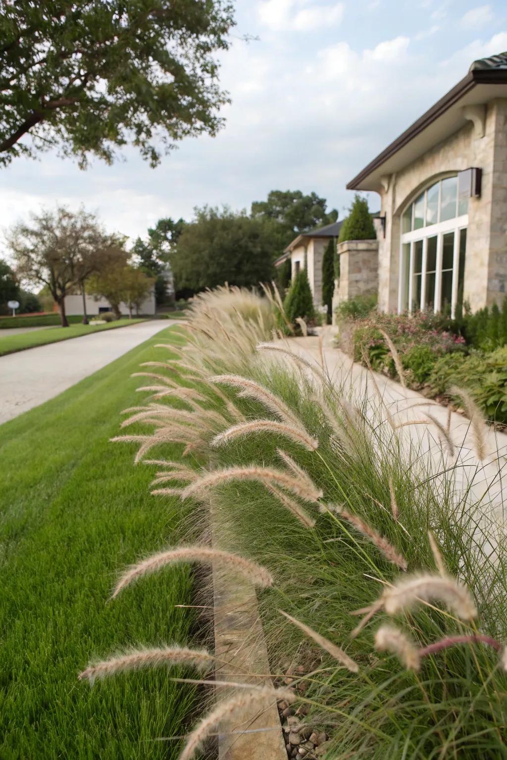 Ornamental grasses impart grace and minimal maintenance.