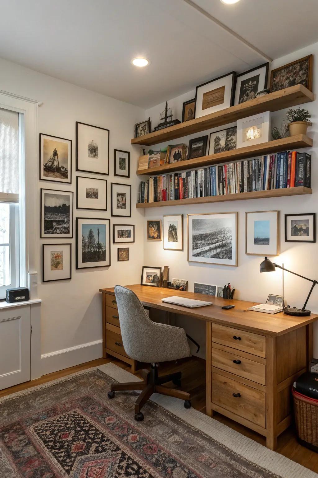 A gallery exposition imbues this office with both inspiration and style.