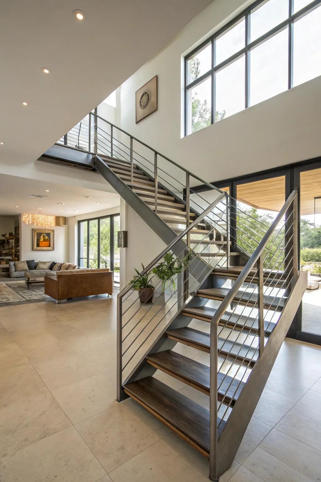 Open vertical supports create an expansive sensation in any area.