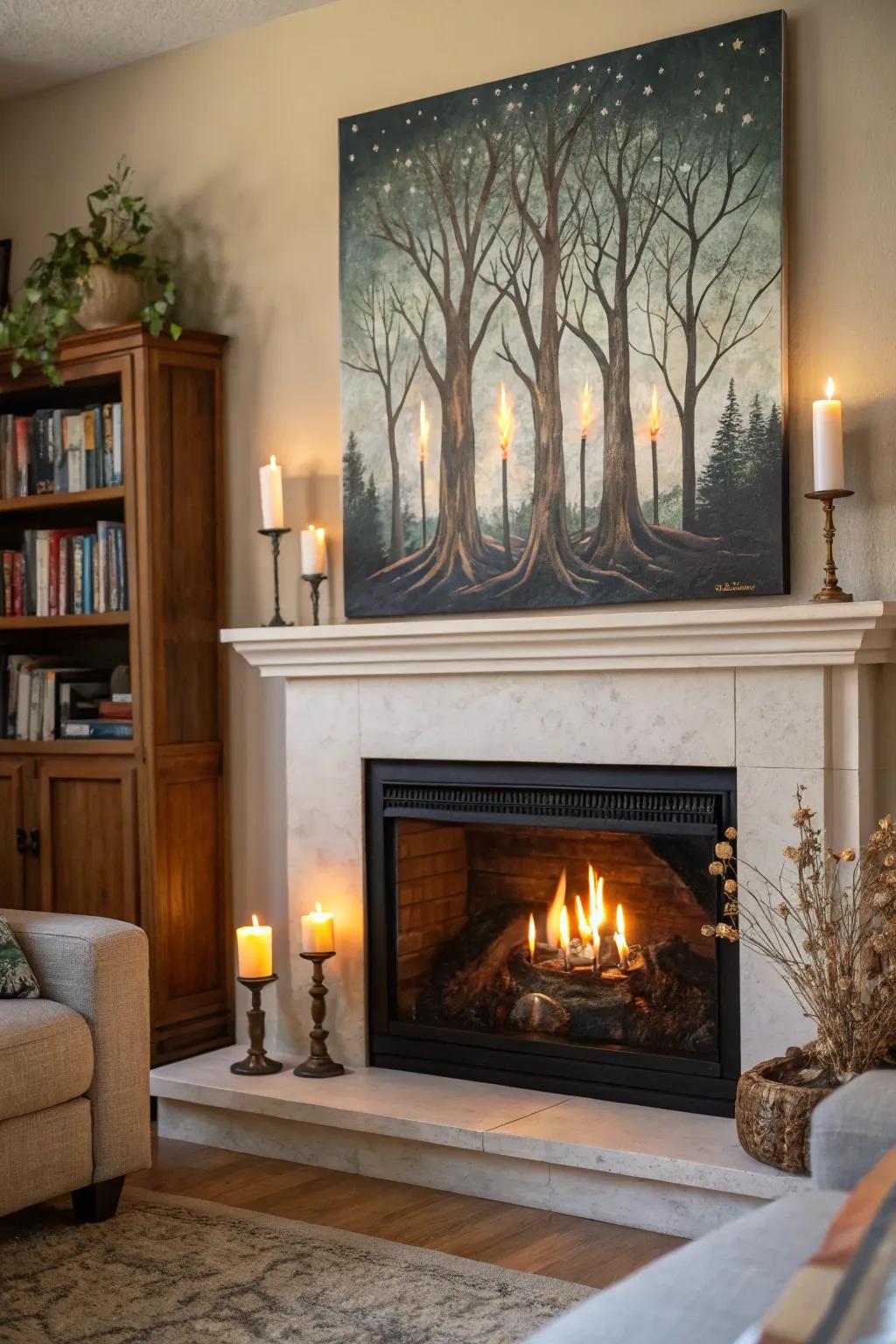 Tapers melt into woodlands, evoking feelings of growth and rejuvenation.