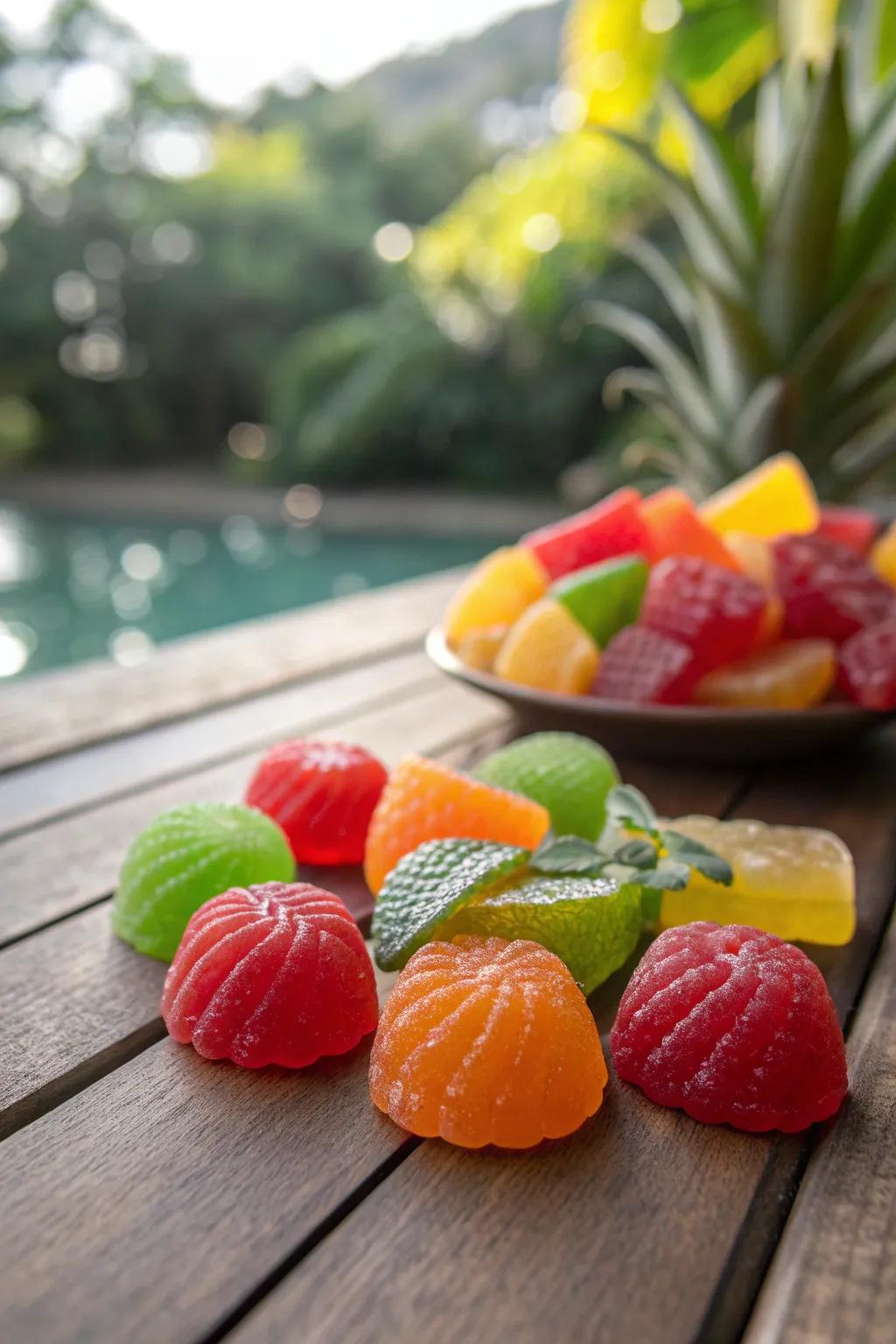 Enhance a burst of flavor and amusement with fruit-infused chews, a chewy pleasure for your confectionery bar.