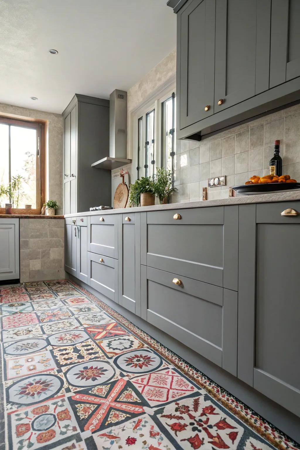 Create an assertion with audacious floor covering.