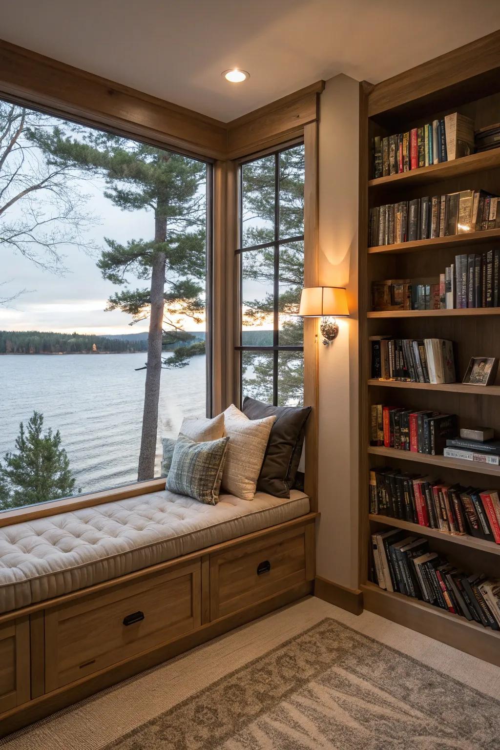 A secret alcove provides a perfect escape within your home.